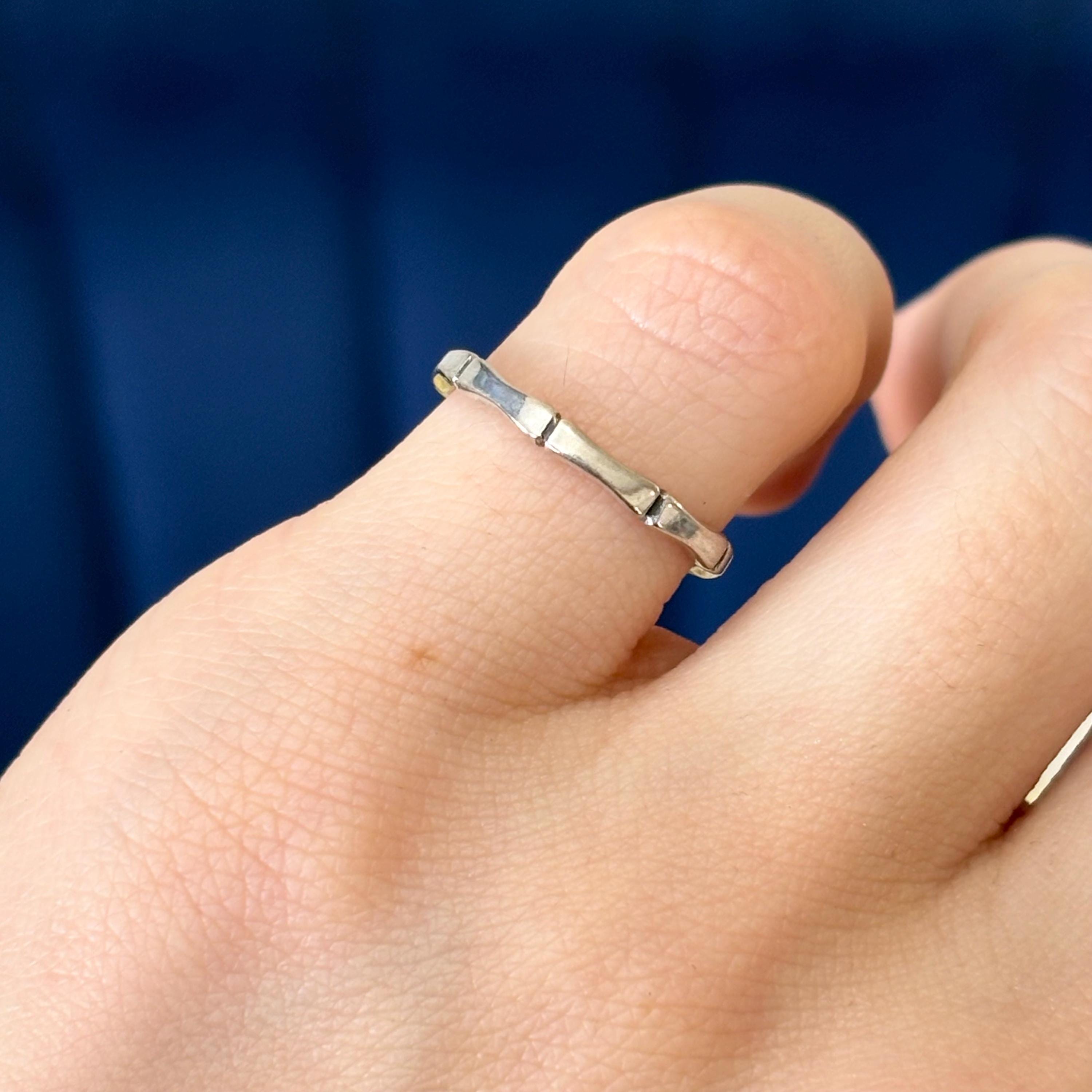 Sterling Silver Thin Notched Smooth Toe Ring