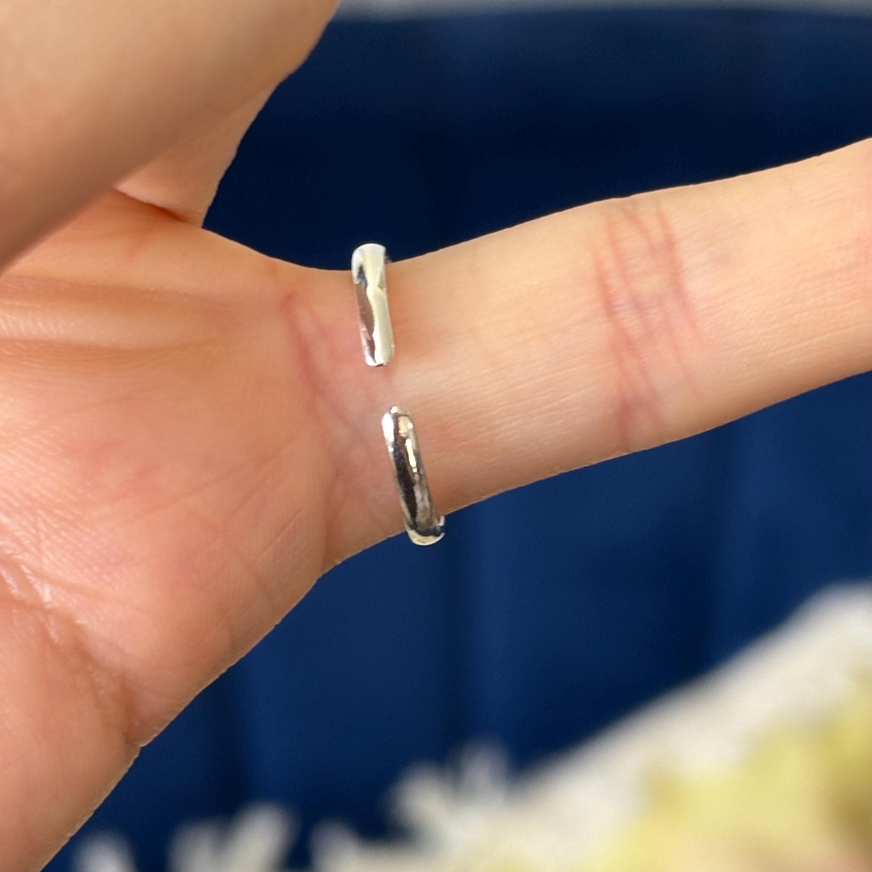 Sterling Silver Stackable Thin Plain Open Band Toe Ring