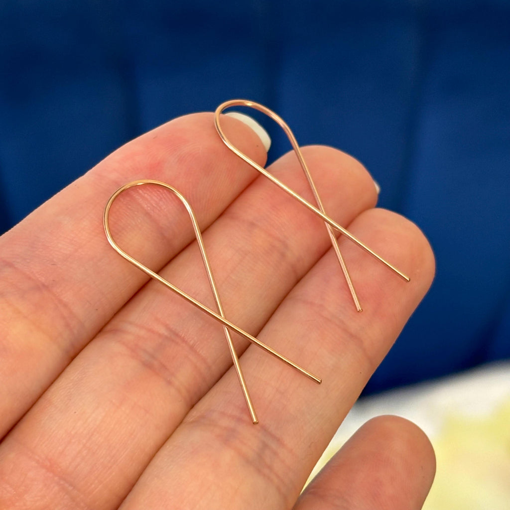 14/20 Rose Gold-filled Awareness Ribbon Ear Wire