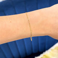 10k Yellow Gold Flat Figaro Chain Bracelet