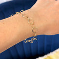 14k Yellow Gold Circle Chain Bracelet