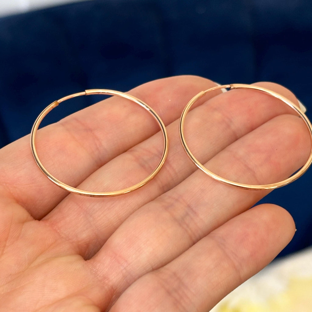 14/20 Rose Gold-filled Endless Hoop Earring