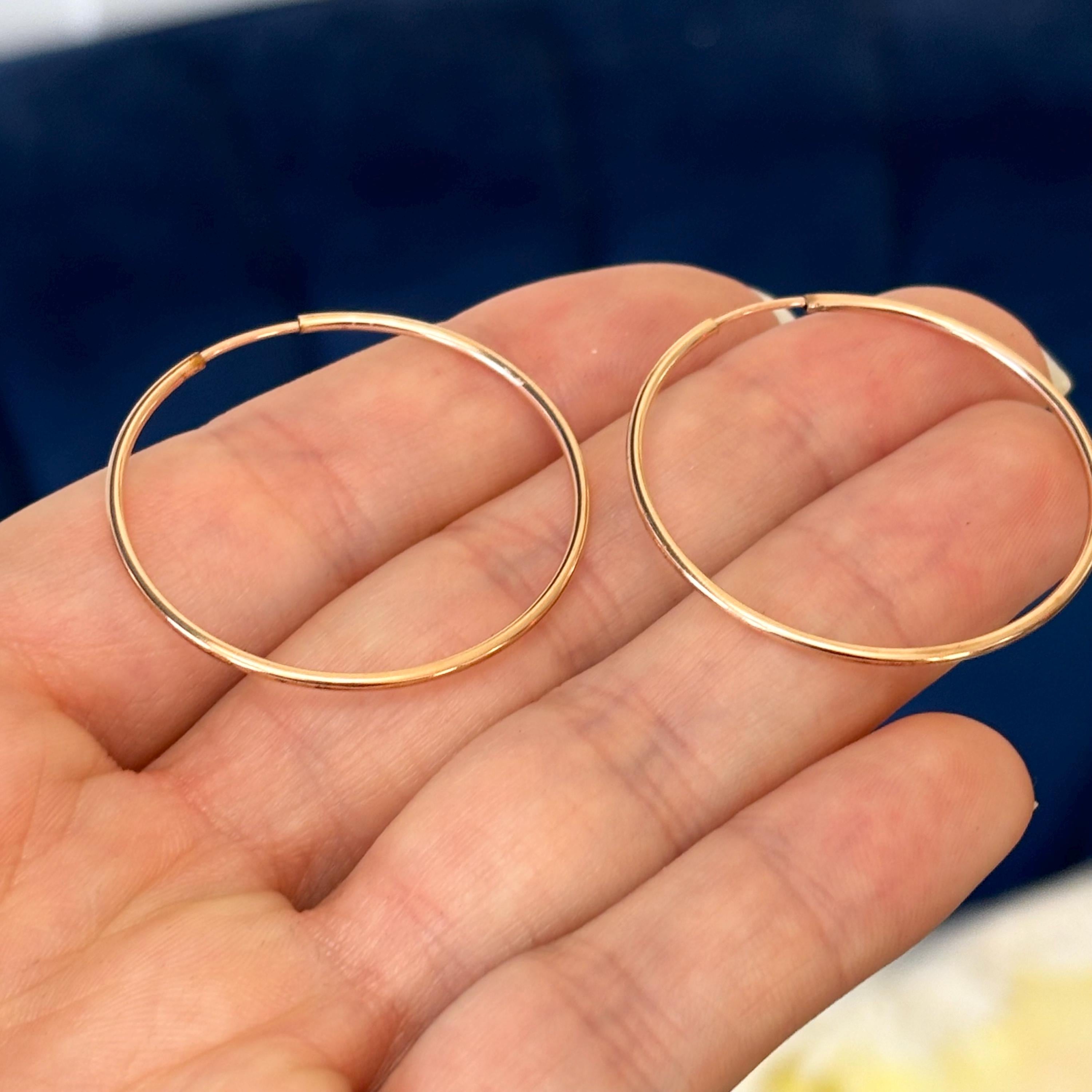 14/20 Rose Gold-filled Endless Hoop Earring