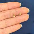 14K Yellow Gold 4mm Bead Balls Pair NO WIRES INCLUDED