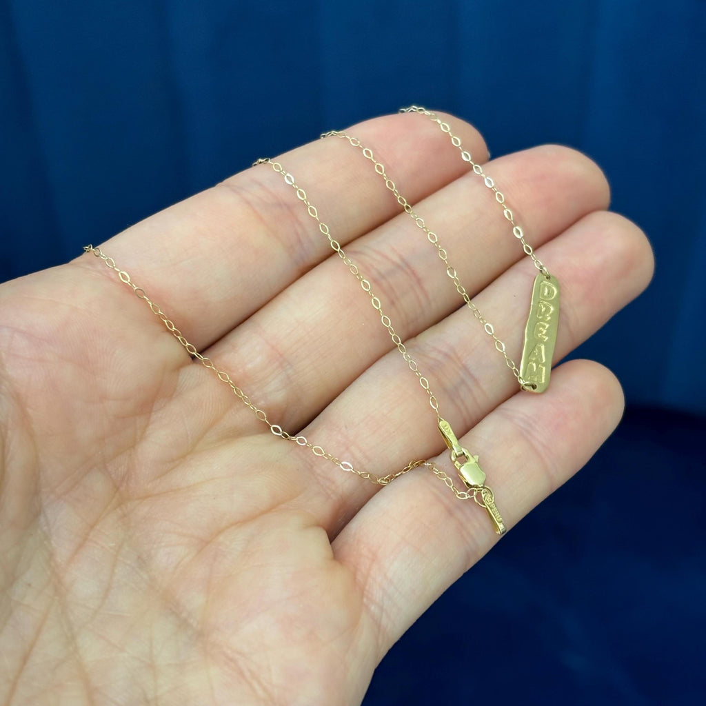 14k Yellow Gold Horizontal Dream Necklace