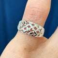 Sterling Silver Lattice Weave Open-design Toe Ring