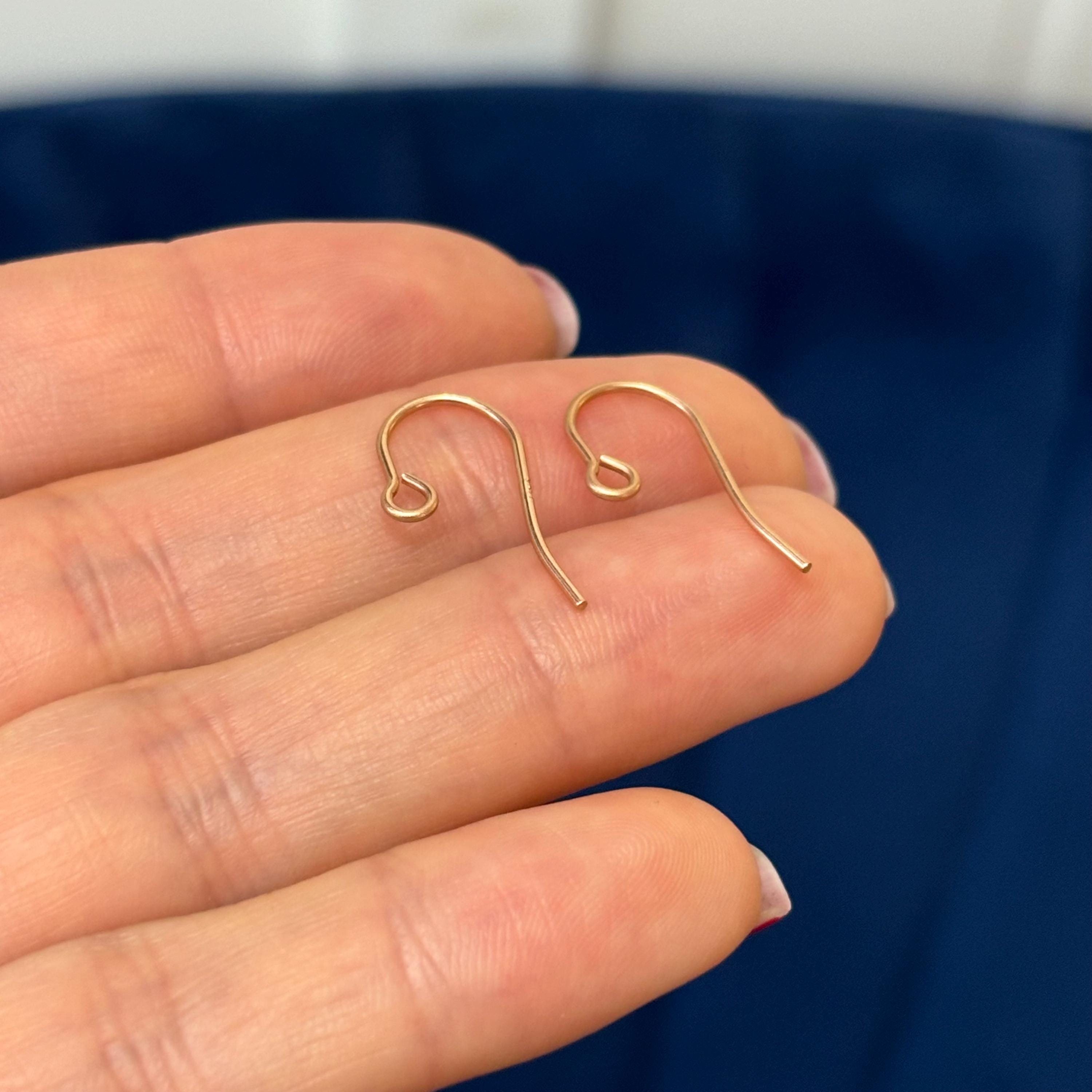 14k Rose Gold French Wire Earring Top Components