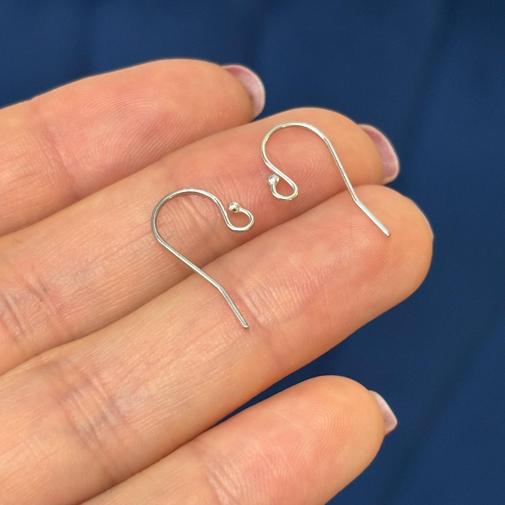 Sterling Silver 22 Gauge French Wire Earring Top With Ball End
