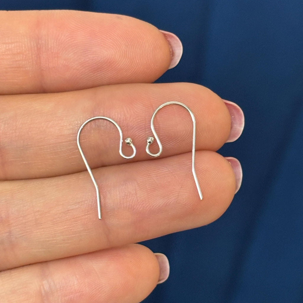 Sterling Silver 22 Gauge French Wire Earring Top With Ball End
