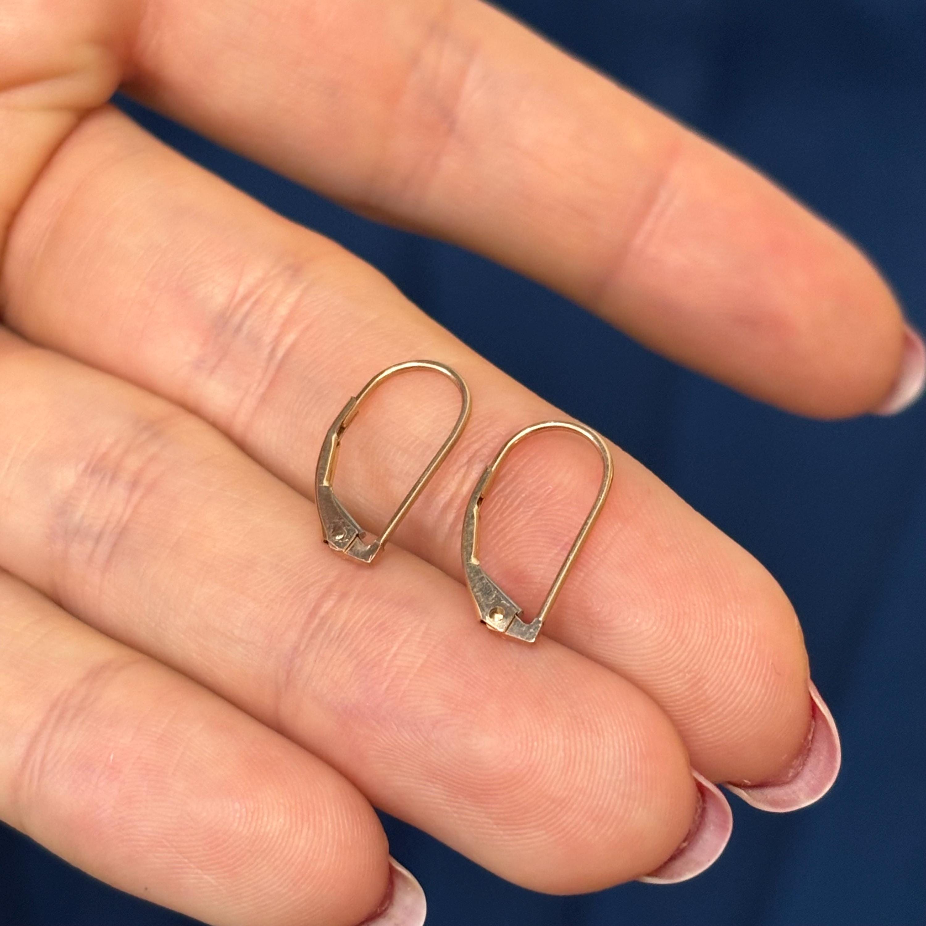14k Rose Gold Pair of Leverback Settings