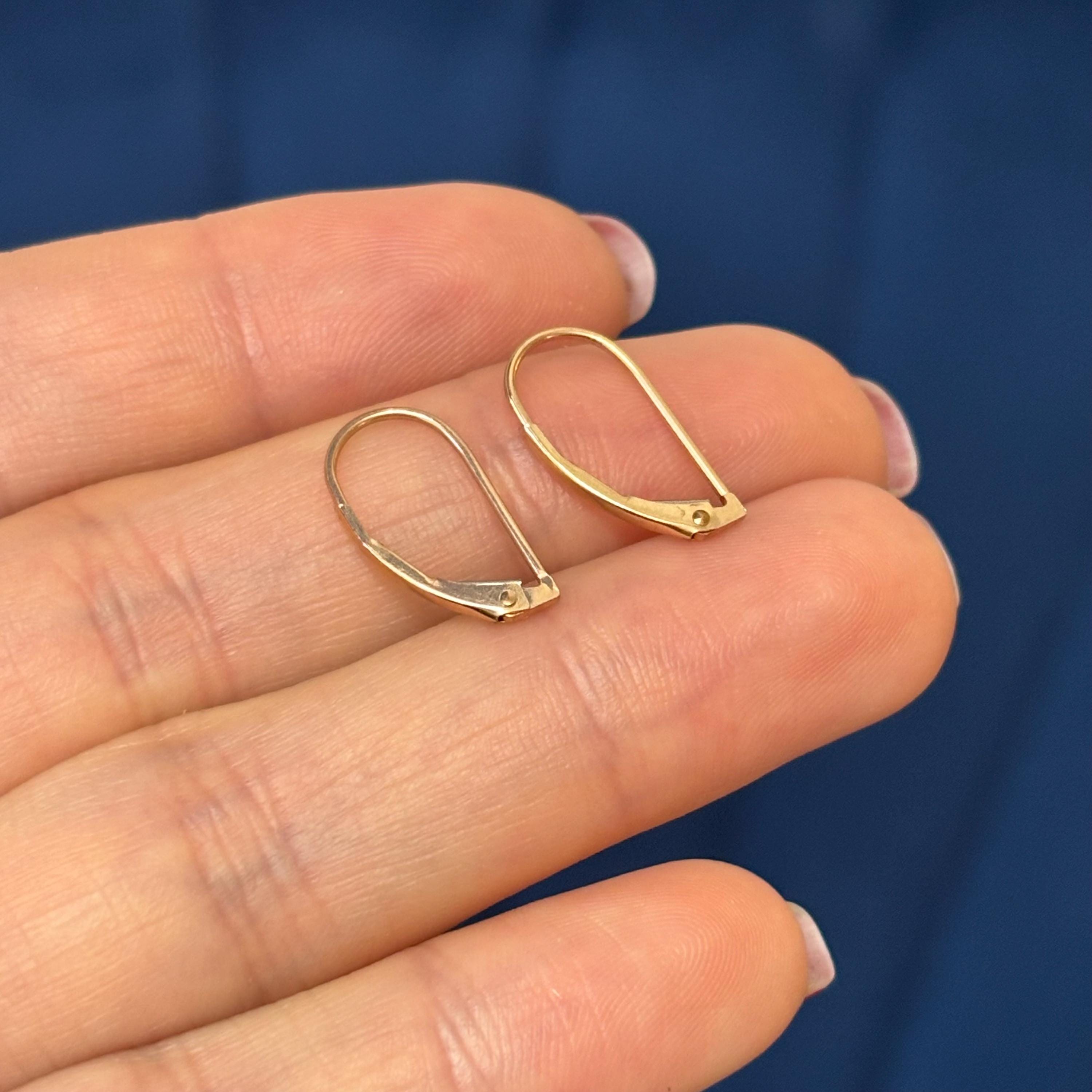 14k Rose Gold Pair of Leverback Settings