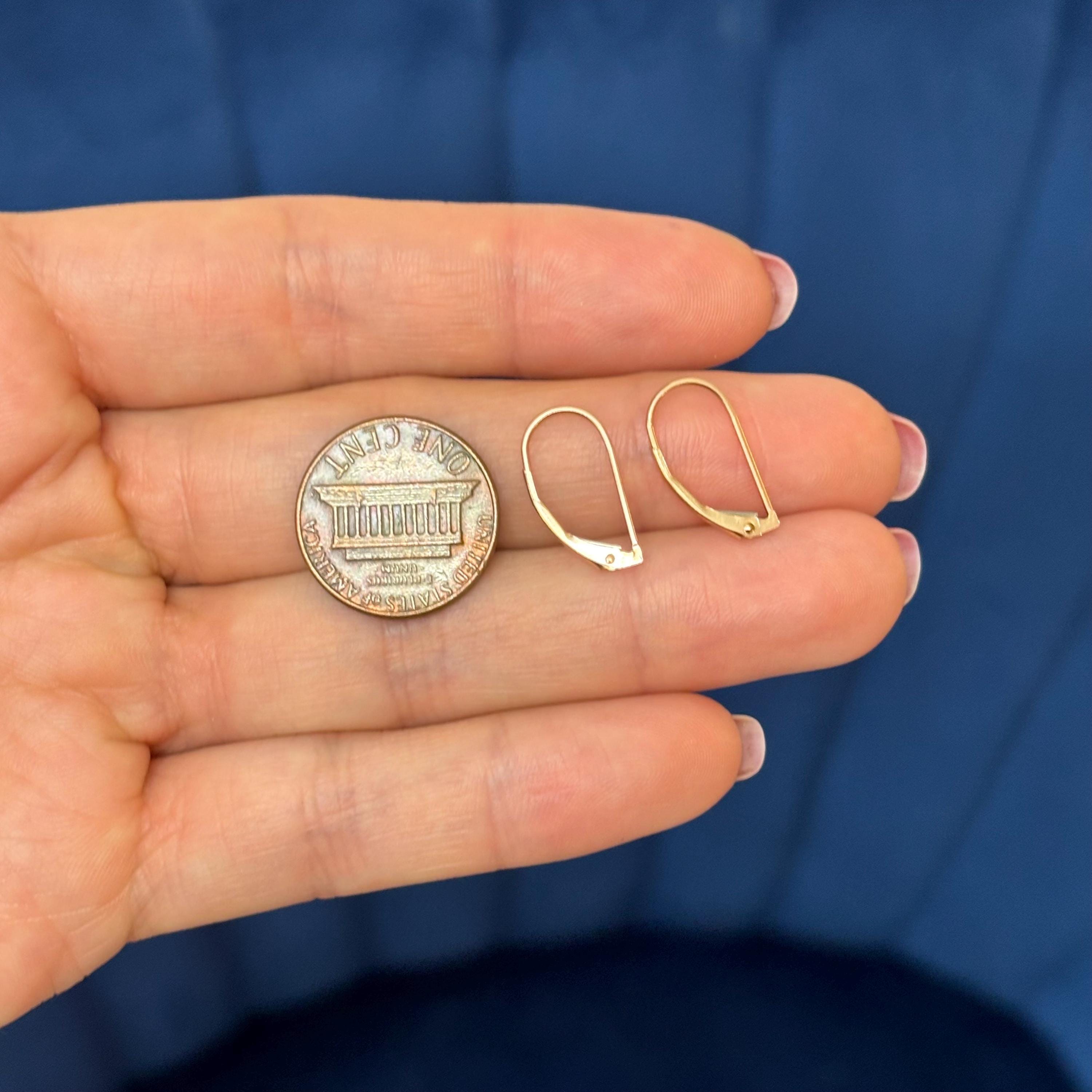 14k Rose Gold Pair of Leverback Settings