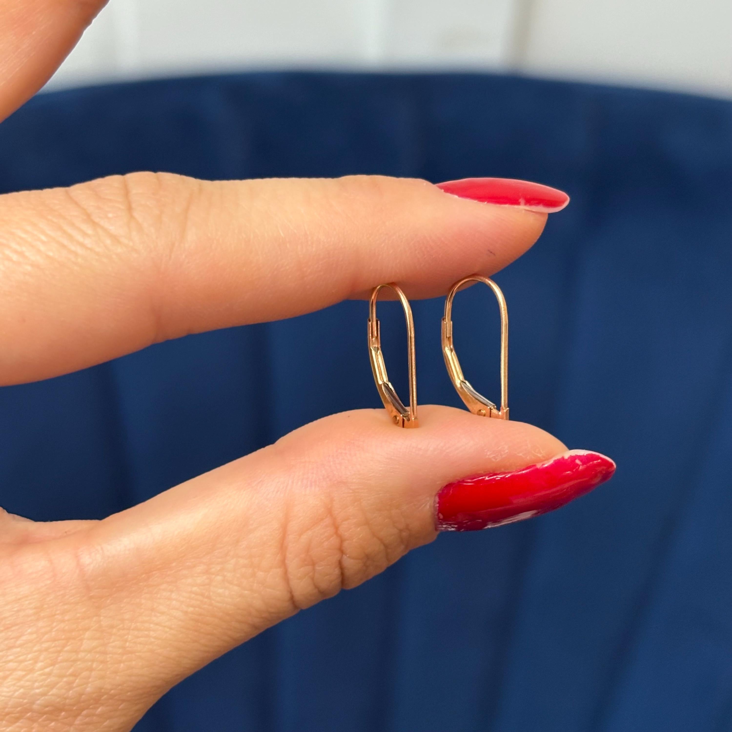 14k Rose Gold Pair of Leverback Settings