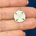 Sterling Silver Fireman Shield Engravable Pendant