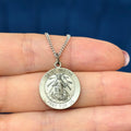 Sterling Silver St. Martha Medal 18”Necklace