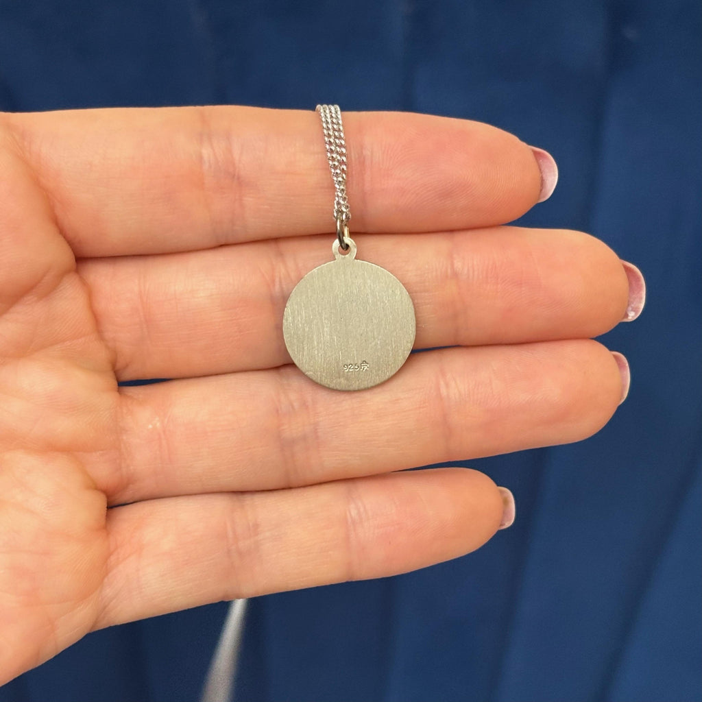 Sterling Silver St. Martha Medal 18”Necklace