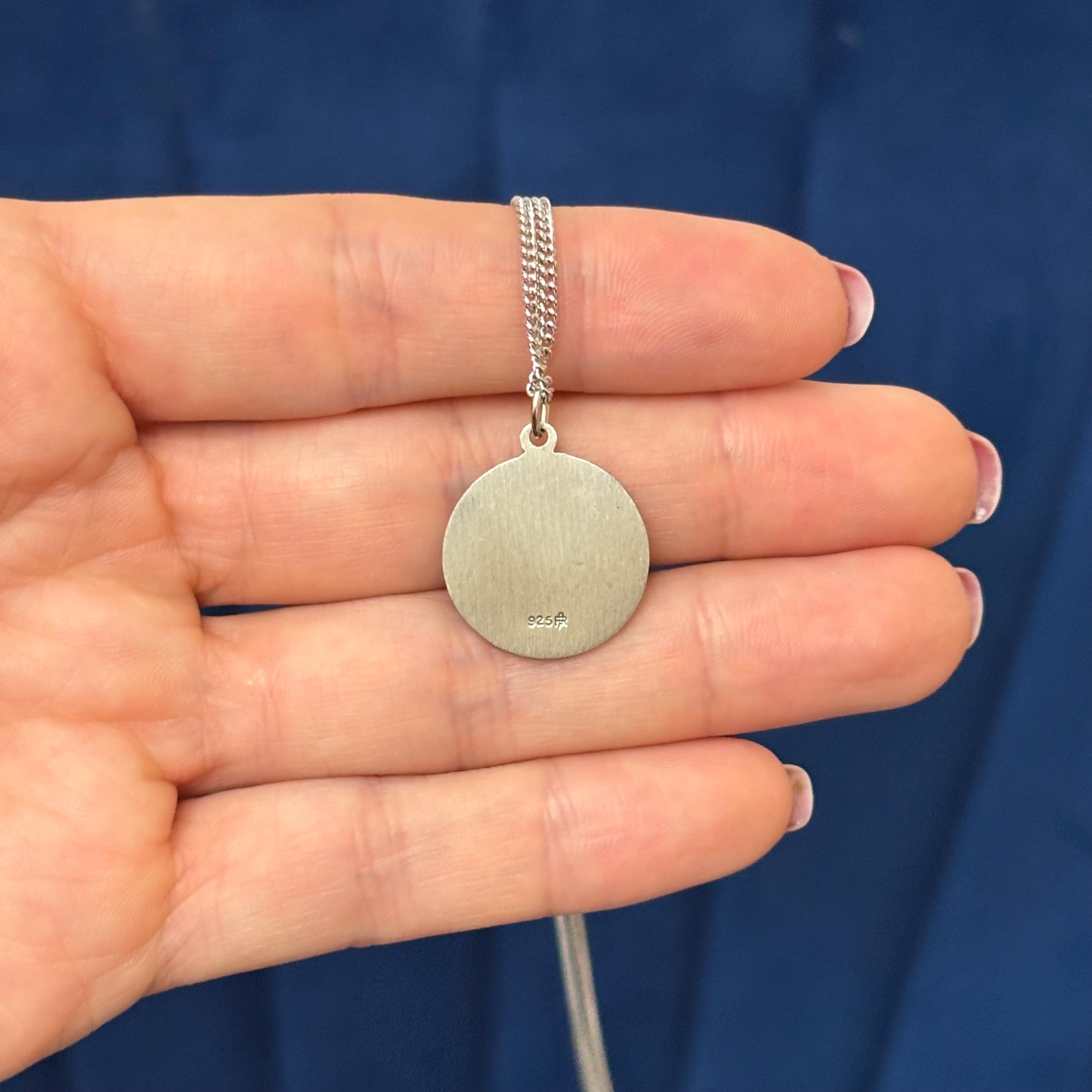 Sterling Silver St. Nicholas Medal 18”Necklace