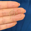 14k Rose Gold French Wire Earring Top Components 17.3 x 11 mm