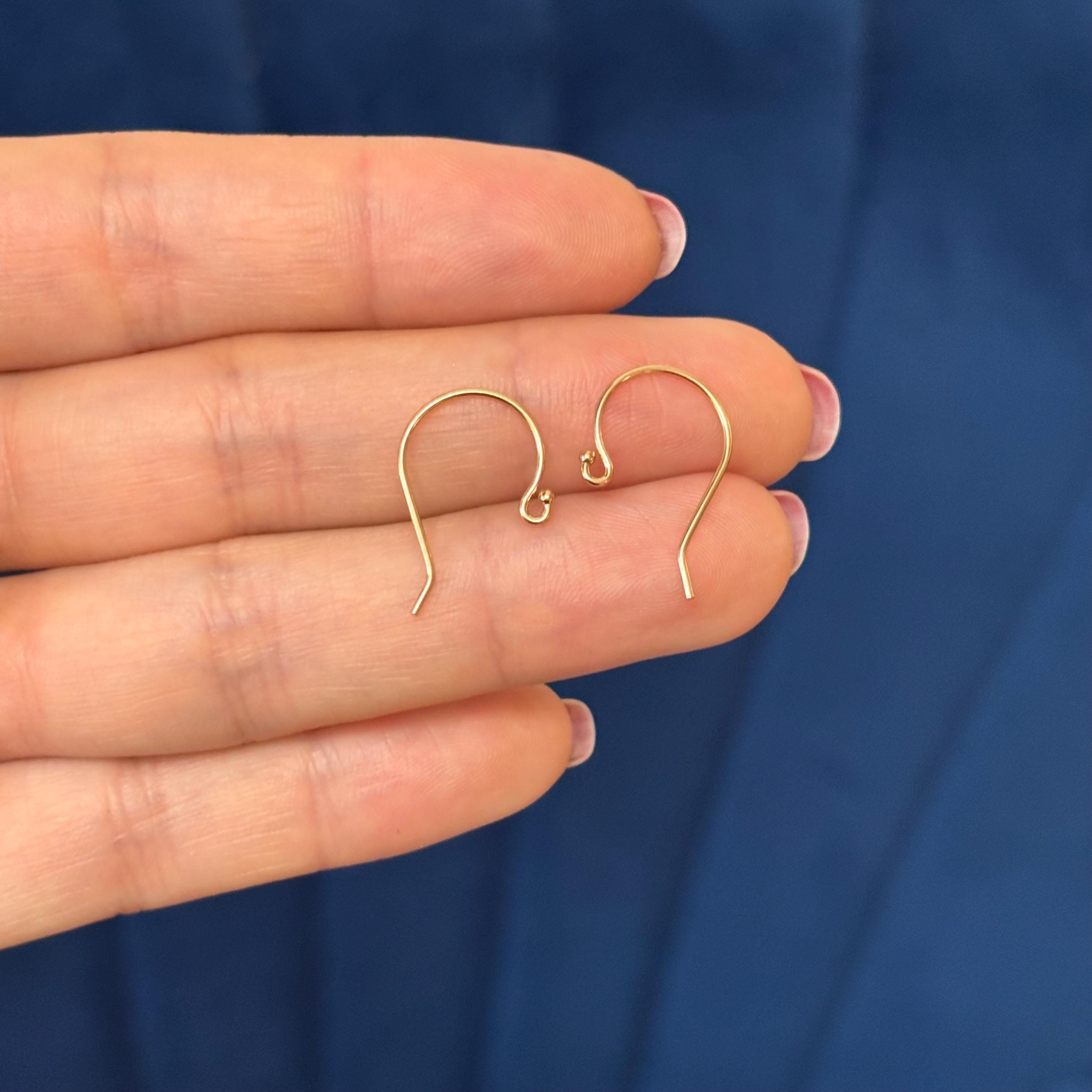 14k Rose Gold French Wire Earring Top Components 17.3 x 11 mm