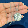 Sterling Silver Pope John Paul II Medal 24” Necklace