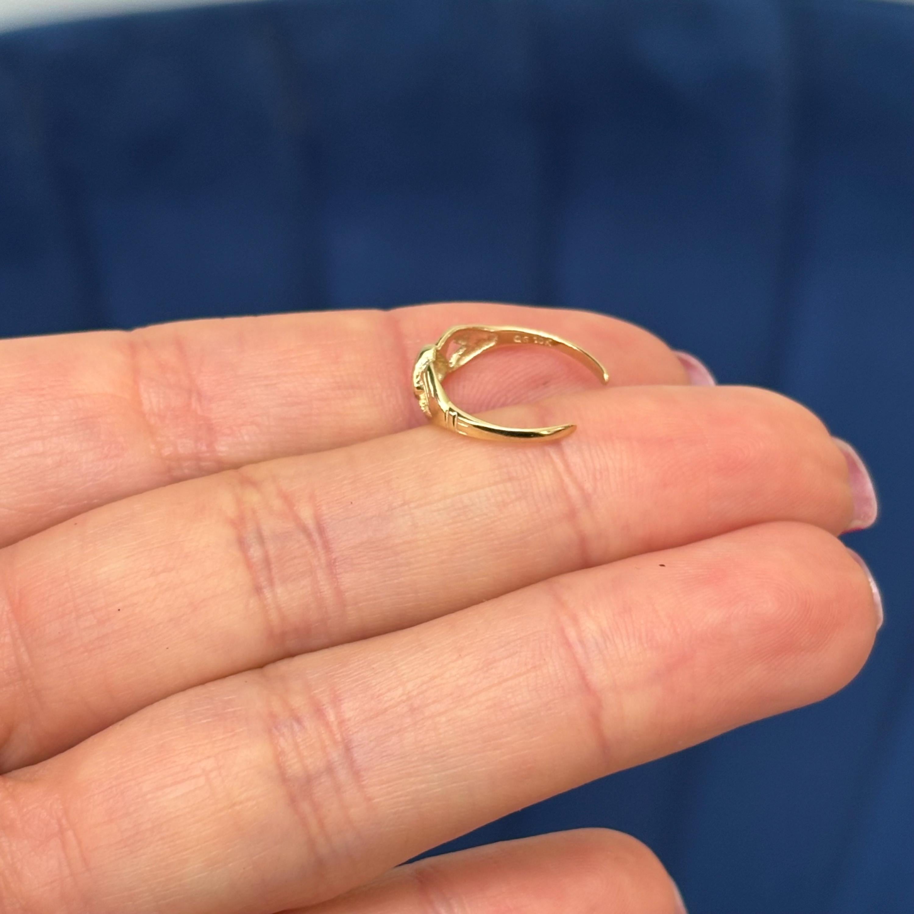 10k Gold Polished Celtic Claddagh Toe Ring