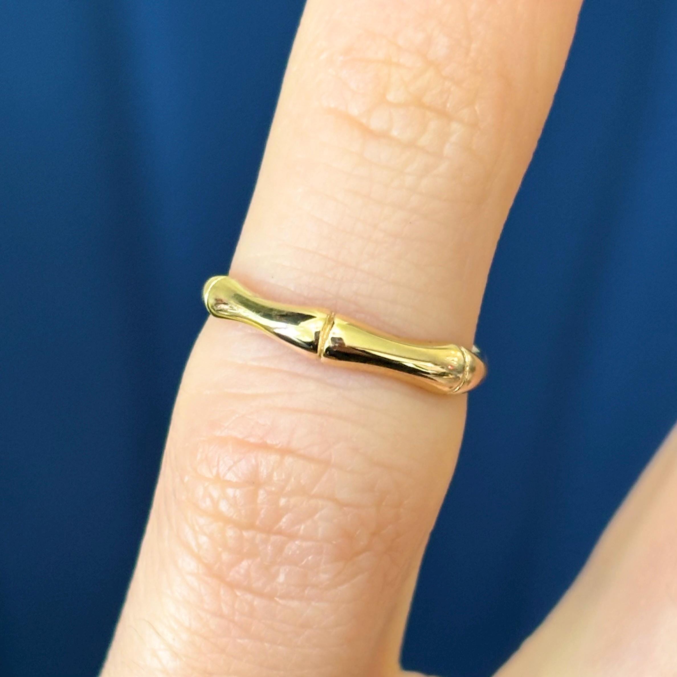 14 Gold Bamboo Design Toe Ring