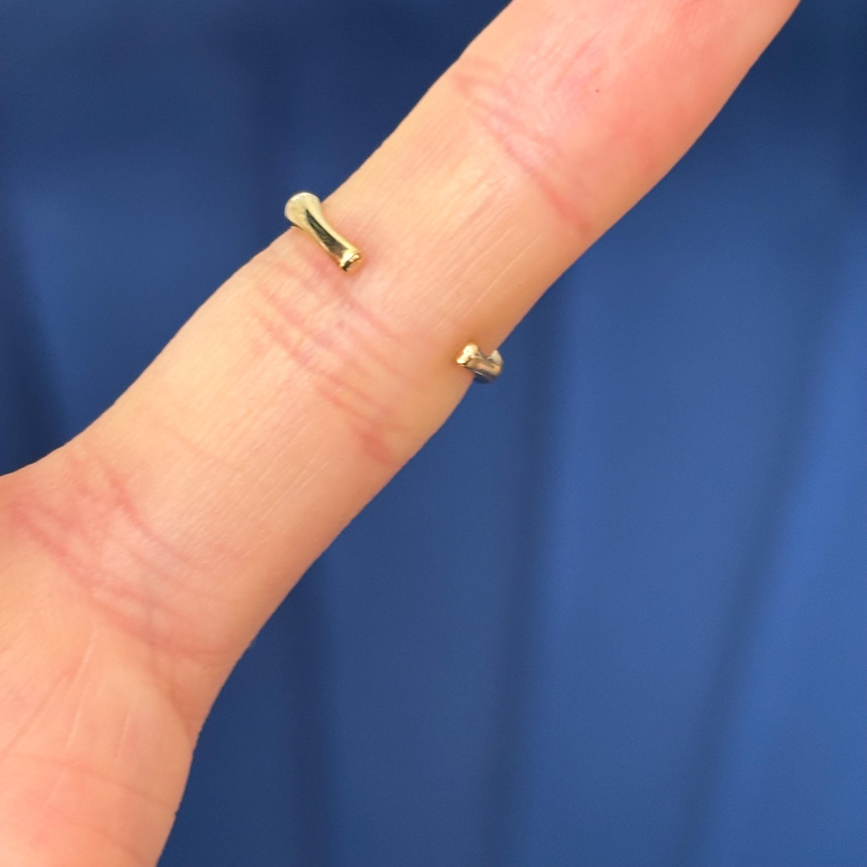 14 Gold Bamboo Design Toe Ring