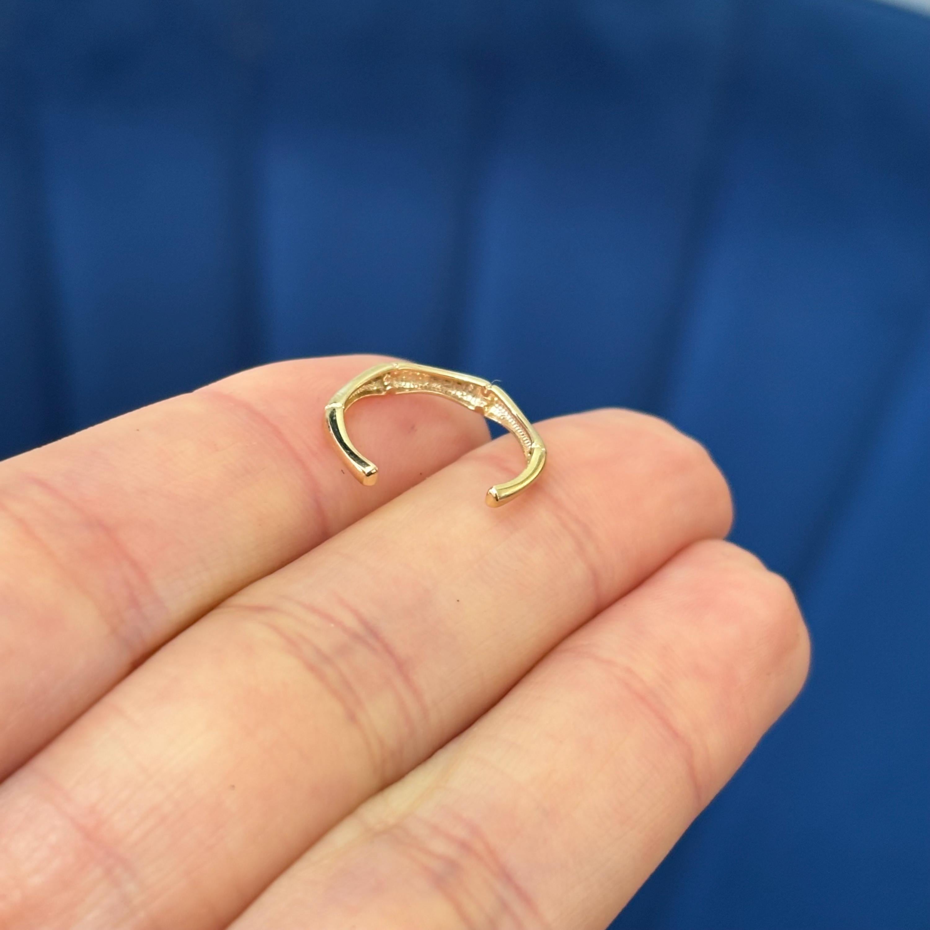 14 Gold Bamboo Design Toe Ring