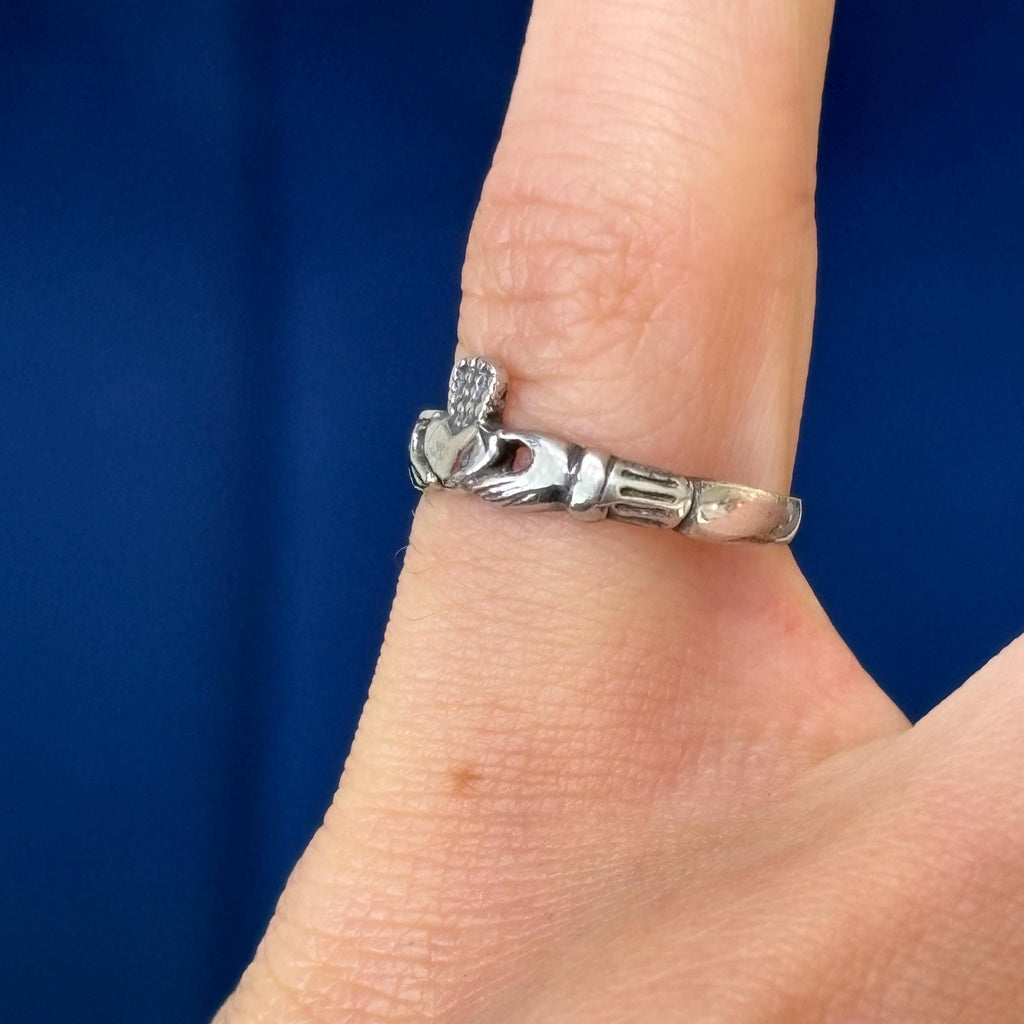 Sterling Silver Polished Celtic Claddagh Toe Ring