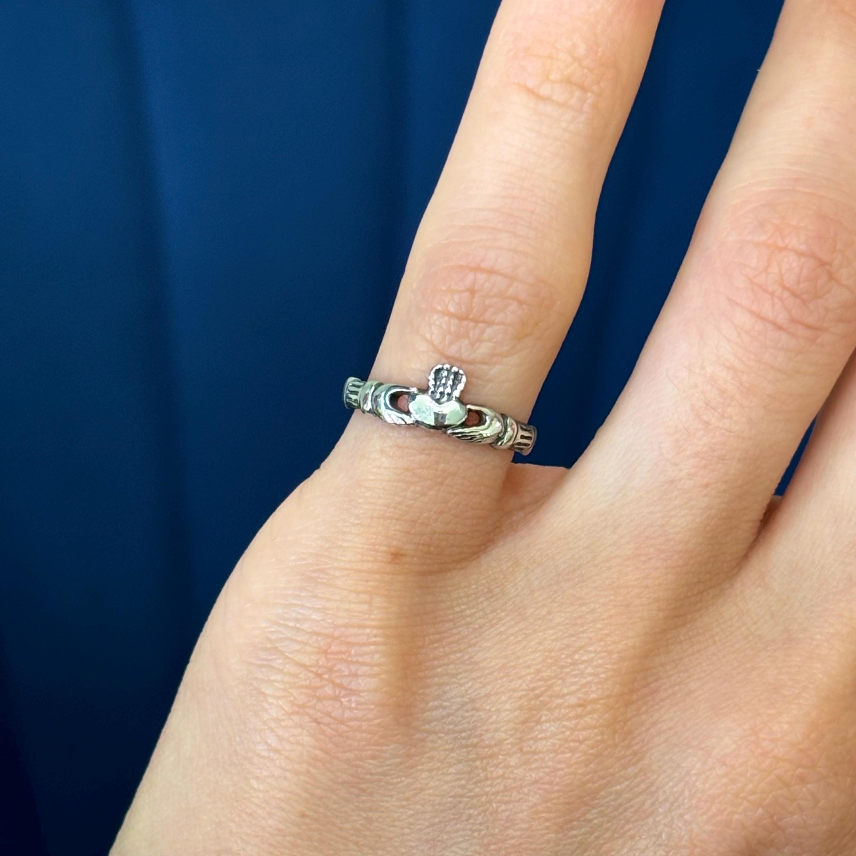 Sterling Silver Polished Celtic Claddagh Toe Ring