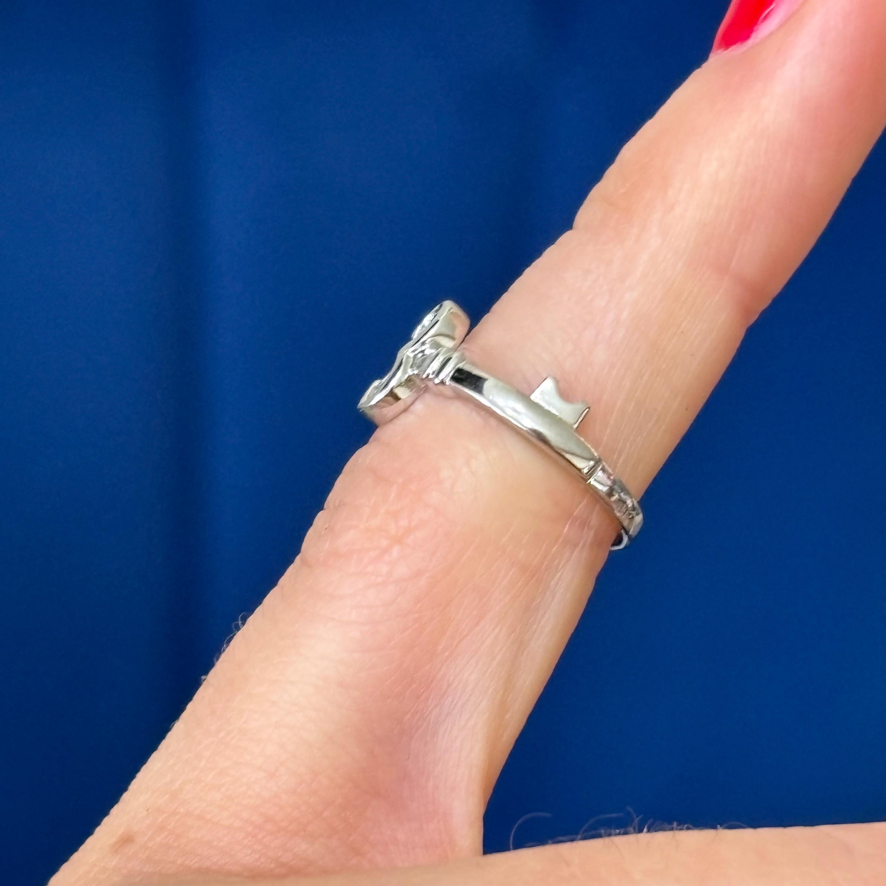 Sterling Silver Key Toe Ring
