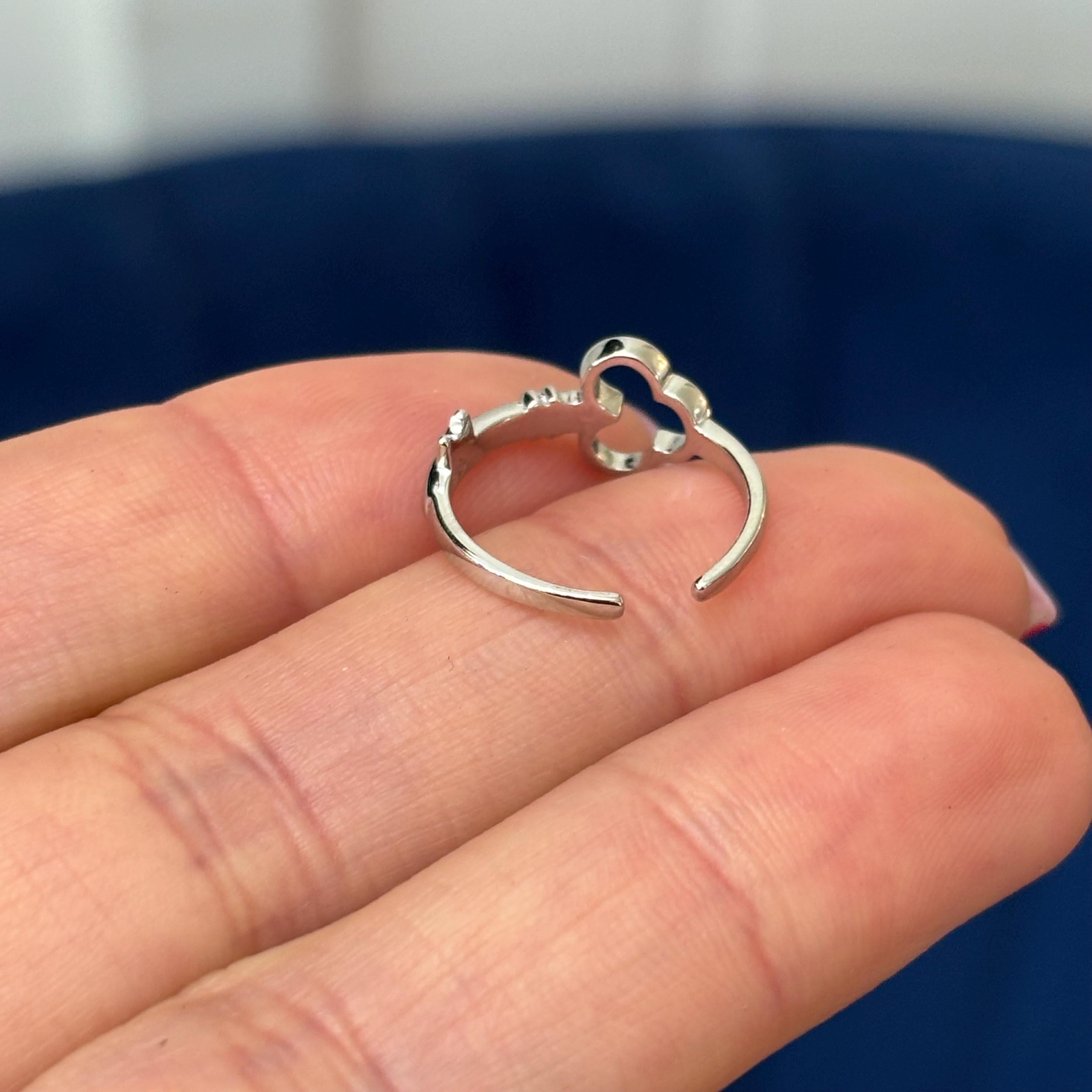 Sterling Silver Key Toe Ring