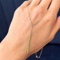 10k Two-tone Rope Chain with White Beads and Rope Dangles Necklace