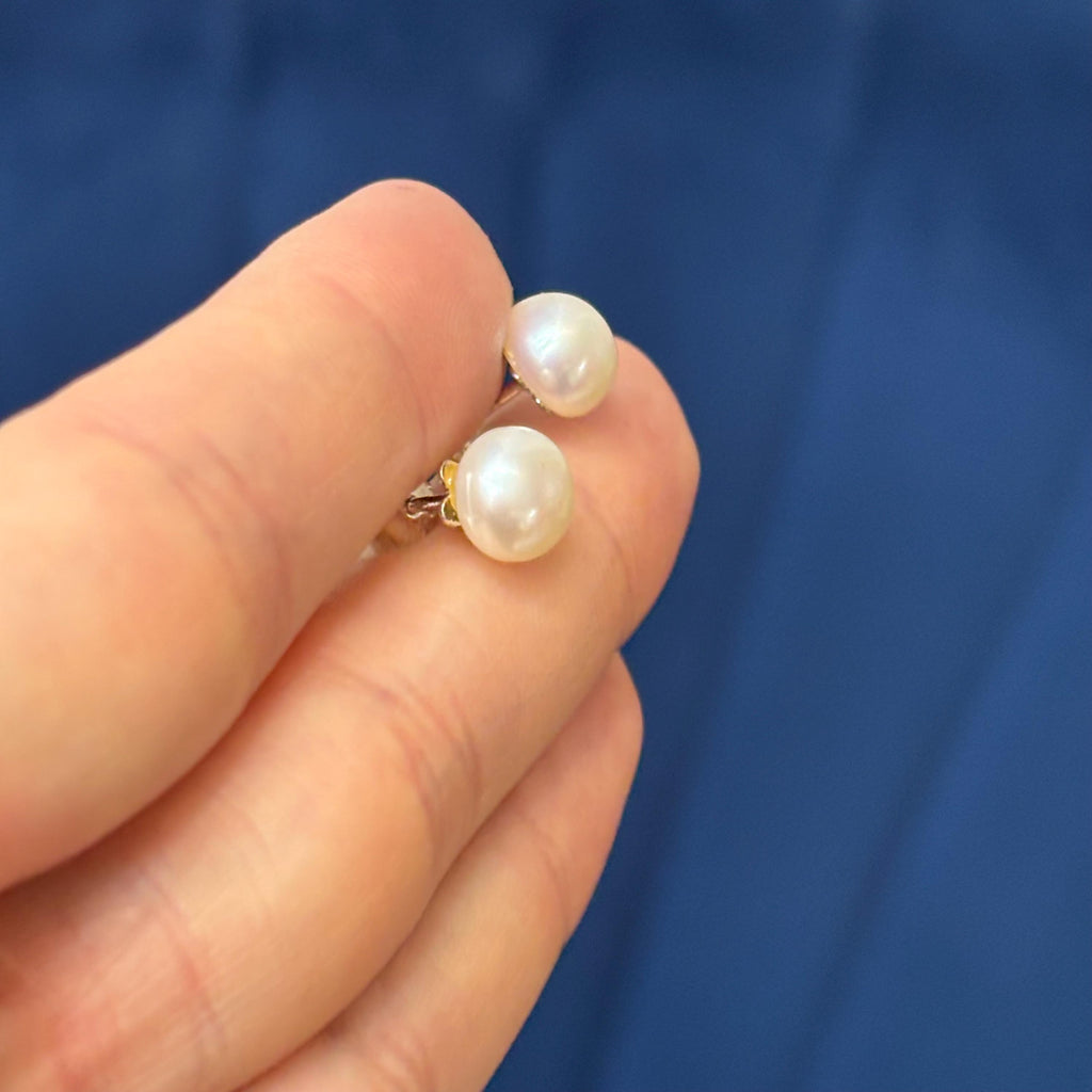 Sterling Silver 8-8.5mm White Freshwater Cultured Pearl Post Earrings