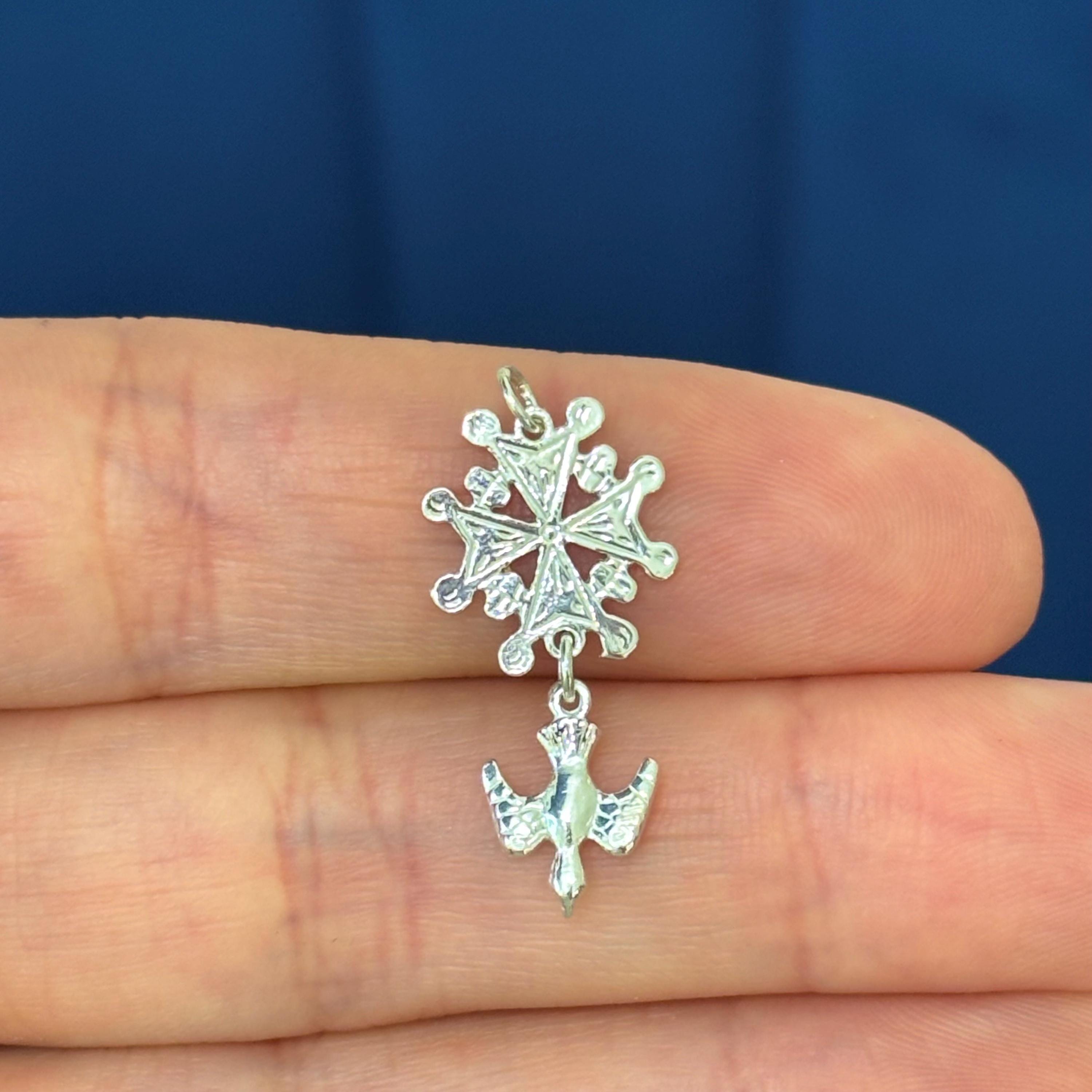 Sterling Silver Huguenot Cross Pendant