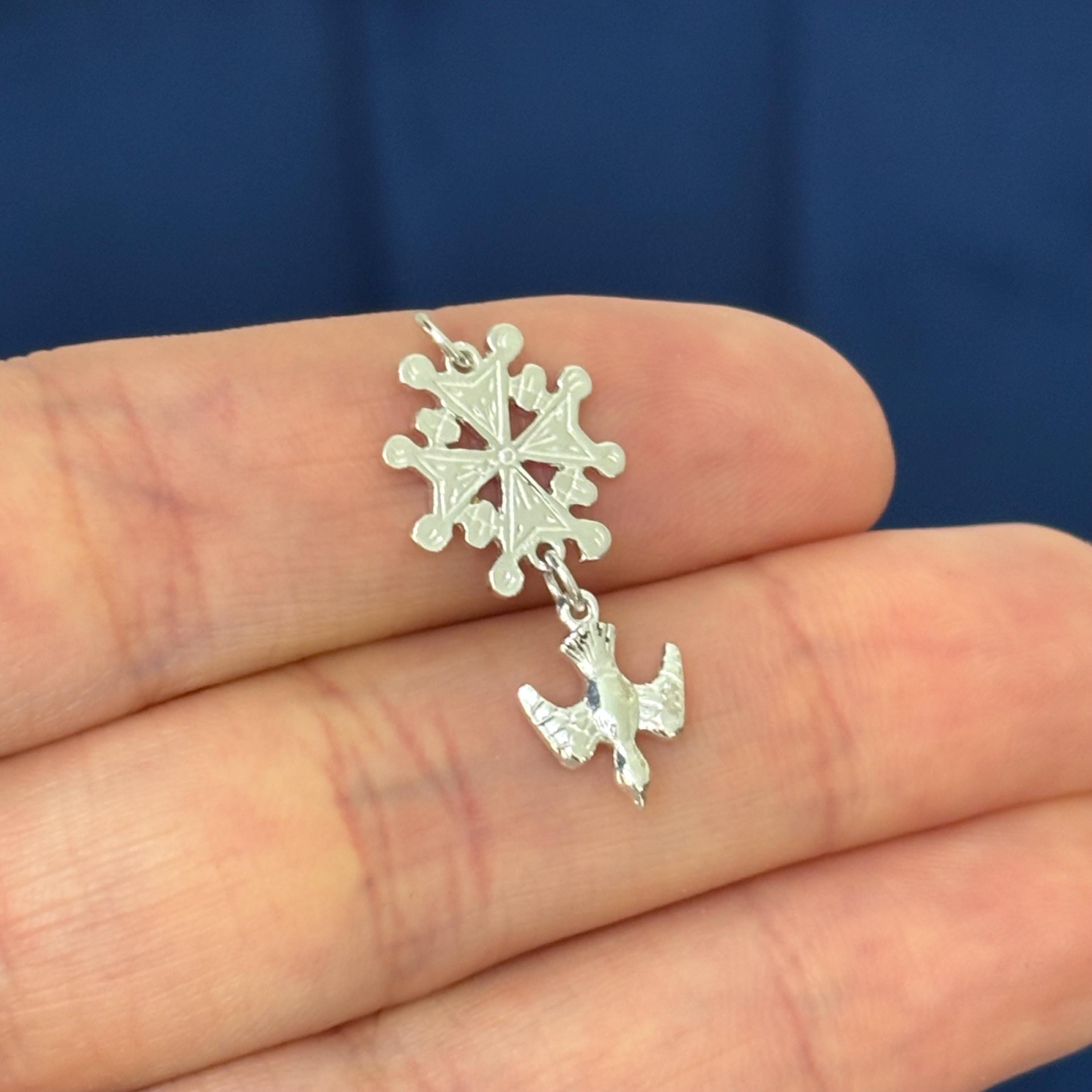 Sterling Silver Huguenot Cross Pendant