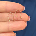 14k Yellow Gold Pair of  French Wire Earring Top With Ball End