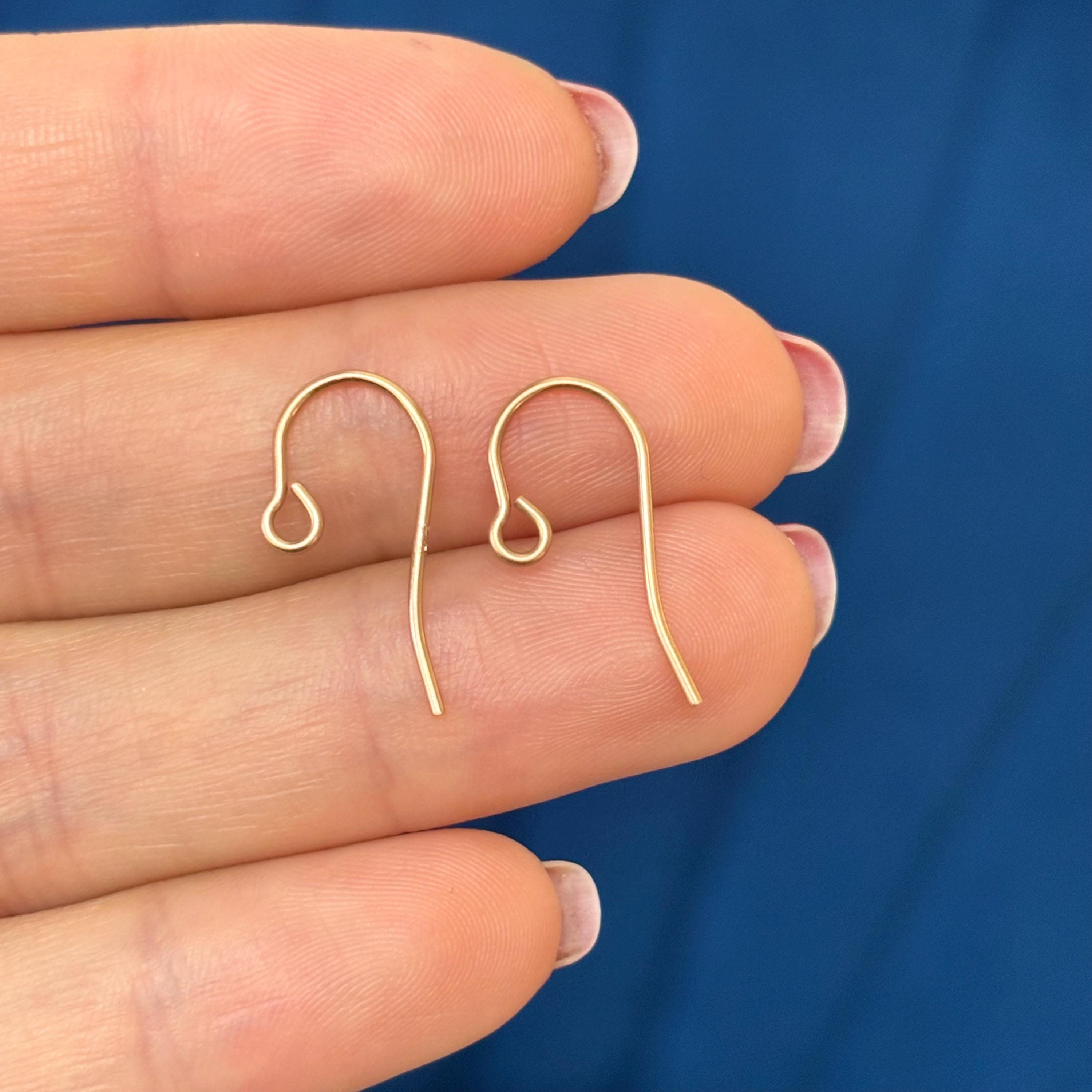 14k Rose Gold French Wire Earring Top Components