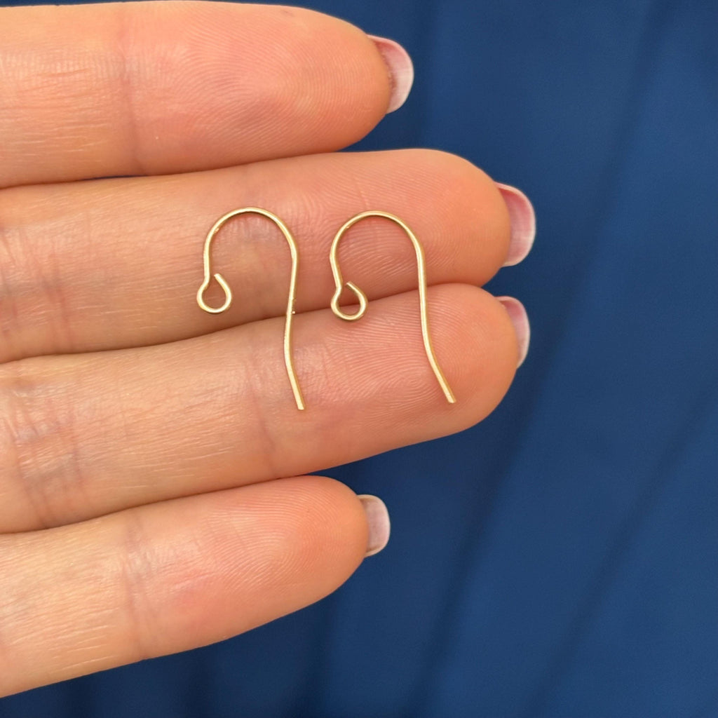 14k Rose Gold French Wire Earring Top Components