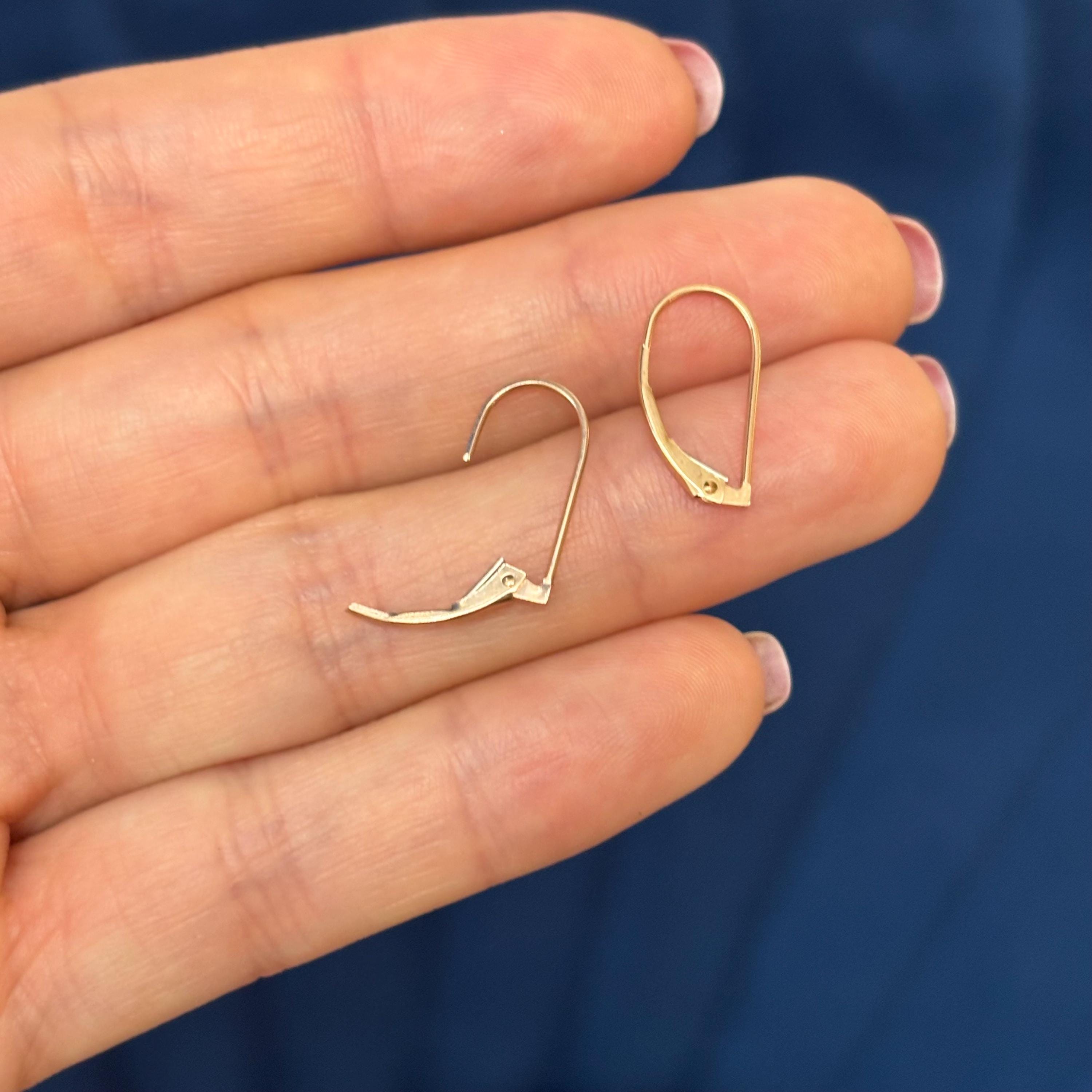 14k Rose Gold Pair of Leverback Settings