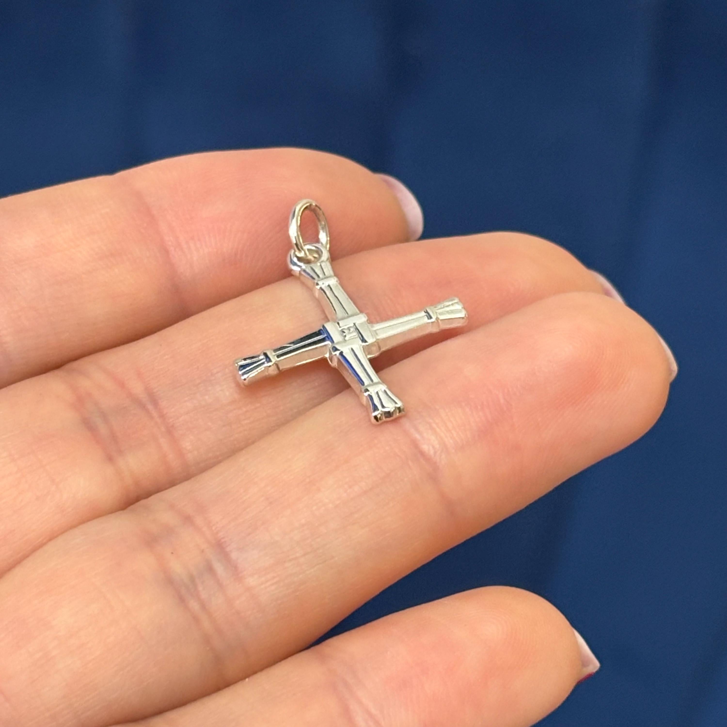 Sterling Silver St Bridget Cross  Pendant