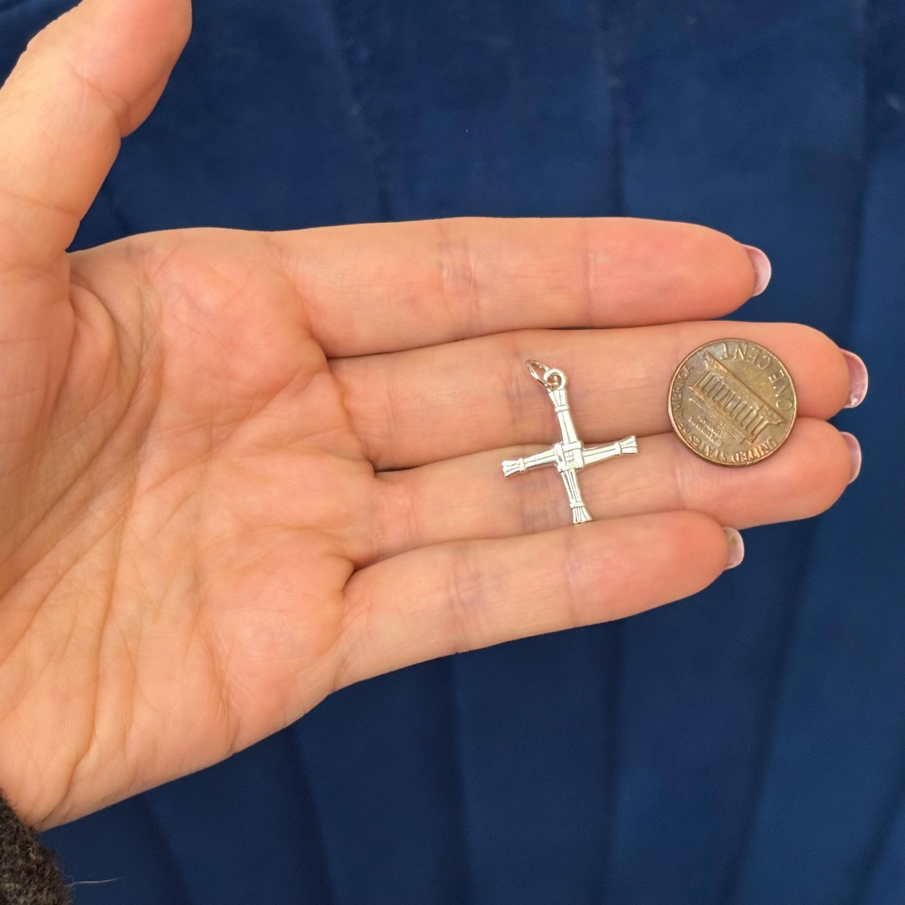 Sterling Silver St Bridget Cross  Pendant