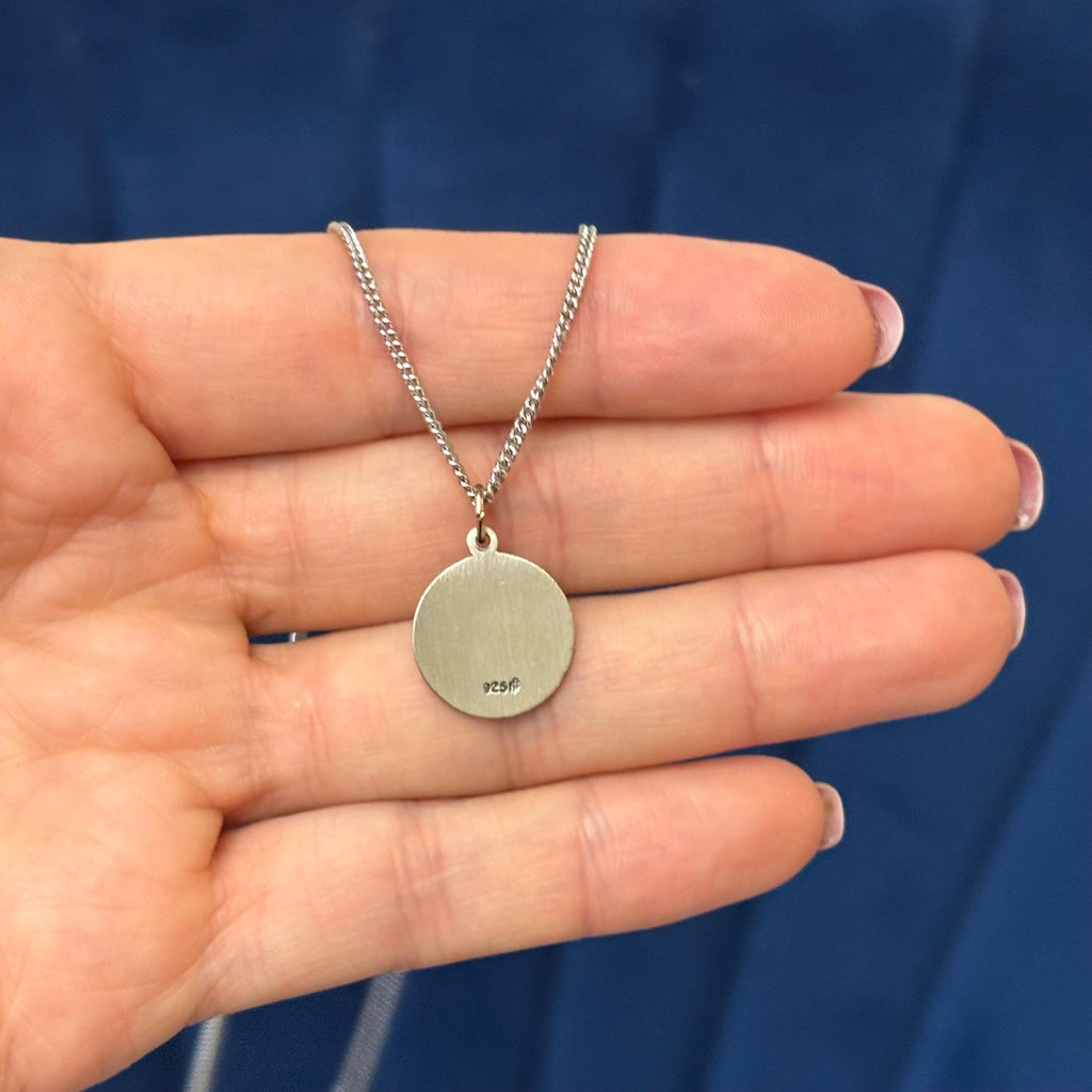 Sterling Silver St. Peter Medal 18”Necklace