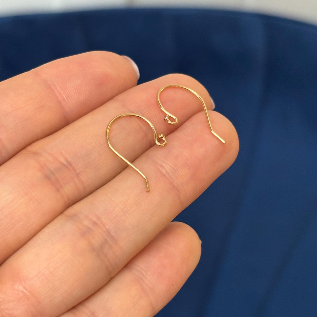 14k Rose Gold French Wire Earring Top Components 17.3 x 11 mm