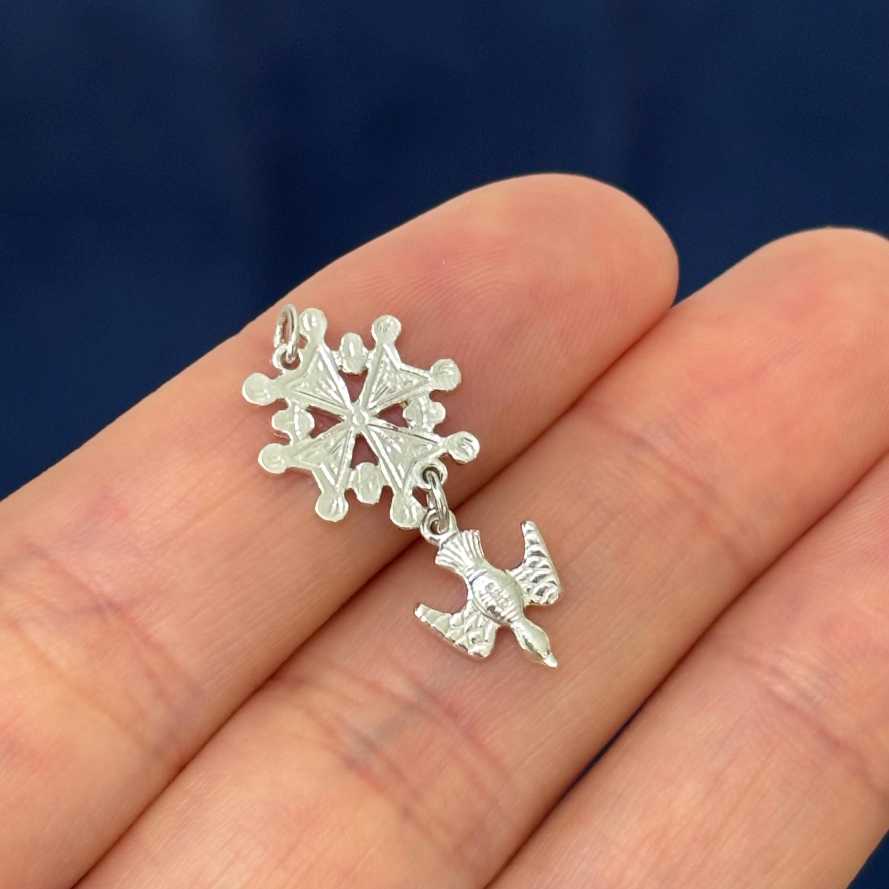 Sterling Silver Huguenot Cross Pendant