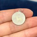 Sterling Silver Chihuahua Shiny and Matte Detailed Charm Pendant