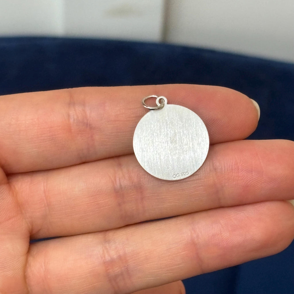 Sterling Silver Chihuahua Shiny and Matte Detailed Charm Pendant