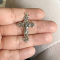 Sterling Silver Ornate Crucifix Cross Pendant