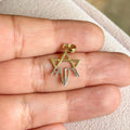 10k Yellow Gold Half Star of David and Rhodium Faith