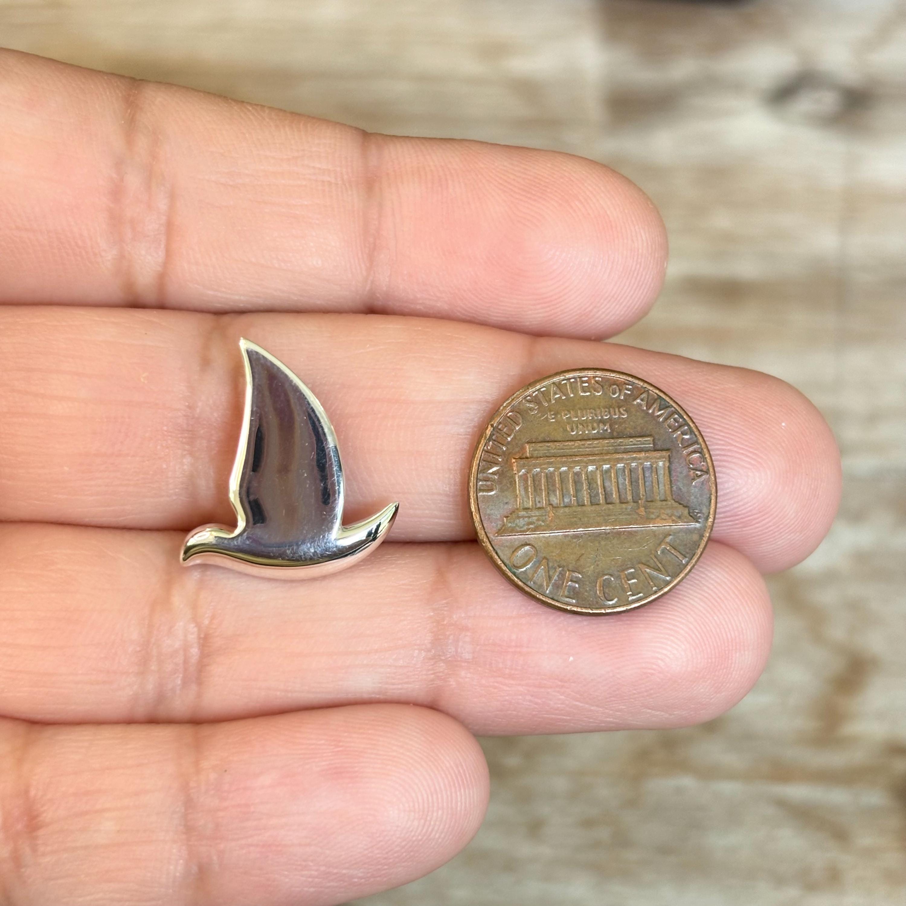 Sterling Silver Holy Spirit Dove Pendant Slide
